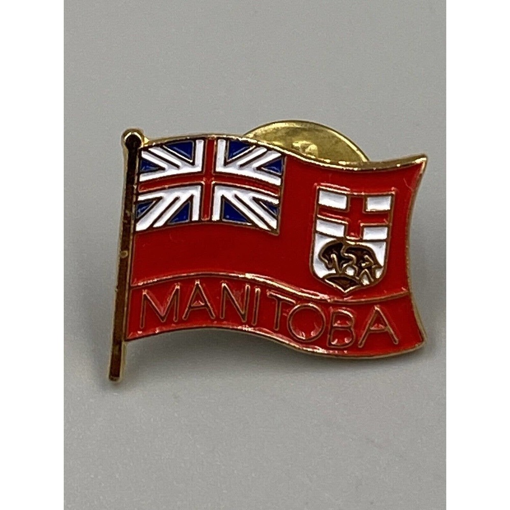 MANITOBA PROVINCE CANADA FLAG Lapel Hat Pin